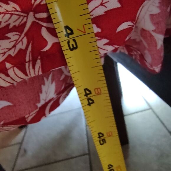 Red White Floral Roomy Thin Comfy Summer Dress Size Large - Picture 11 of 11
